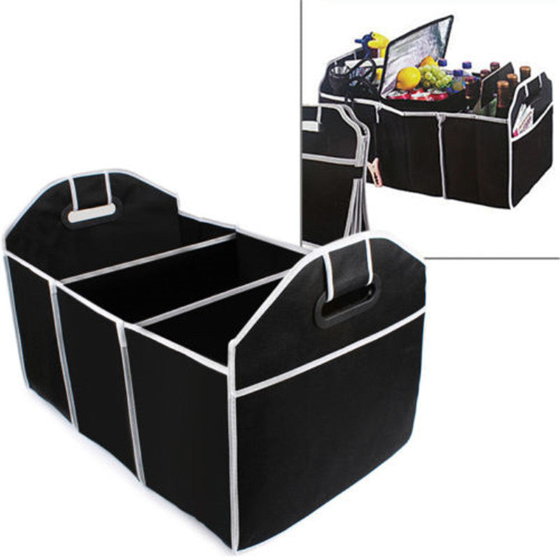 Collapsible 3-Compartment Car Trunk Organizer by HitMyNeed