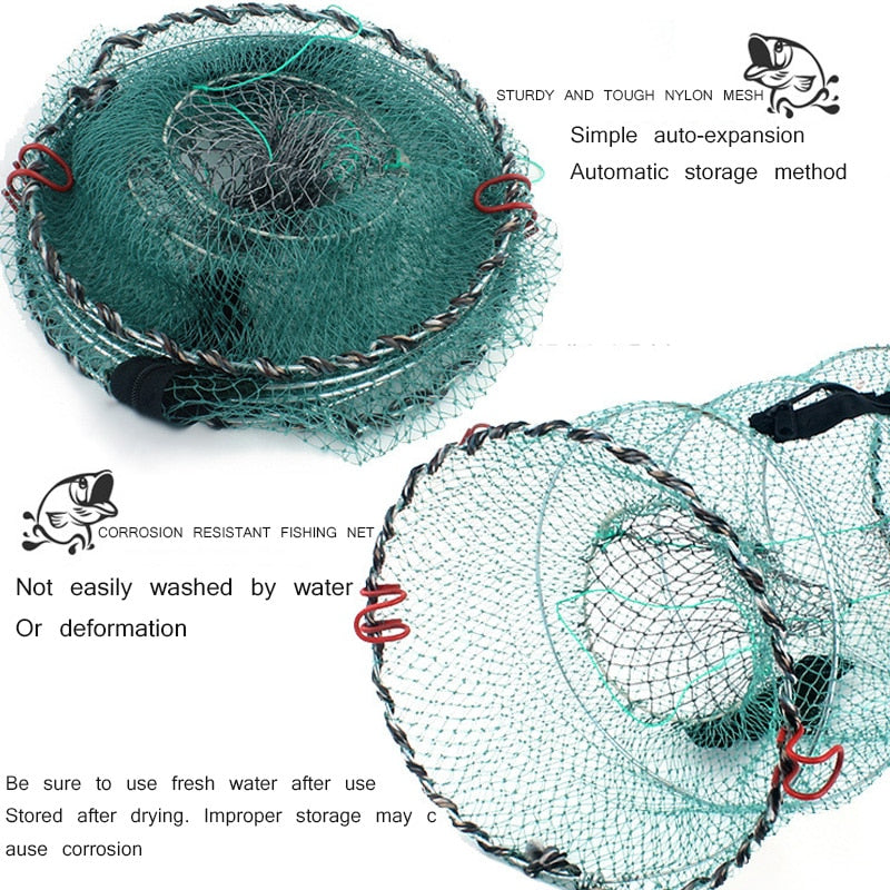 Collapsible 4-Layer Crab & Bait Net Trap by HitMyNeed