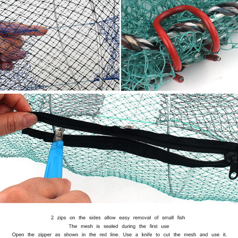 Collapsible 4-Layer Crab & Bait Net Trap by HitMyNeed