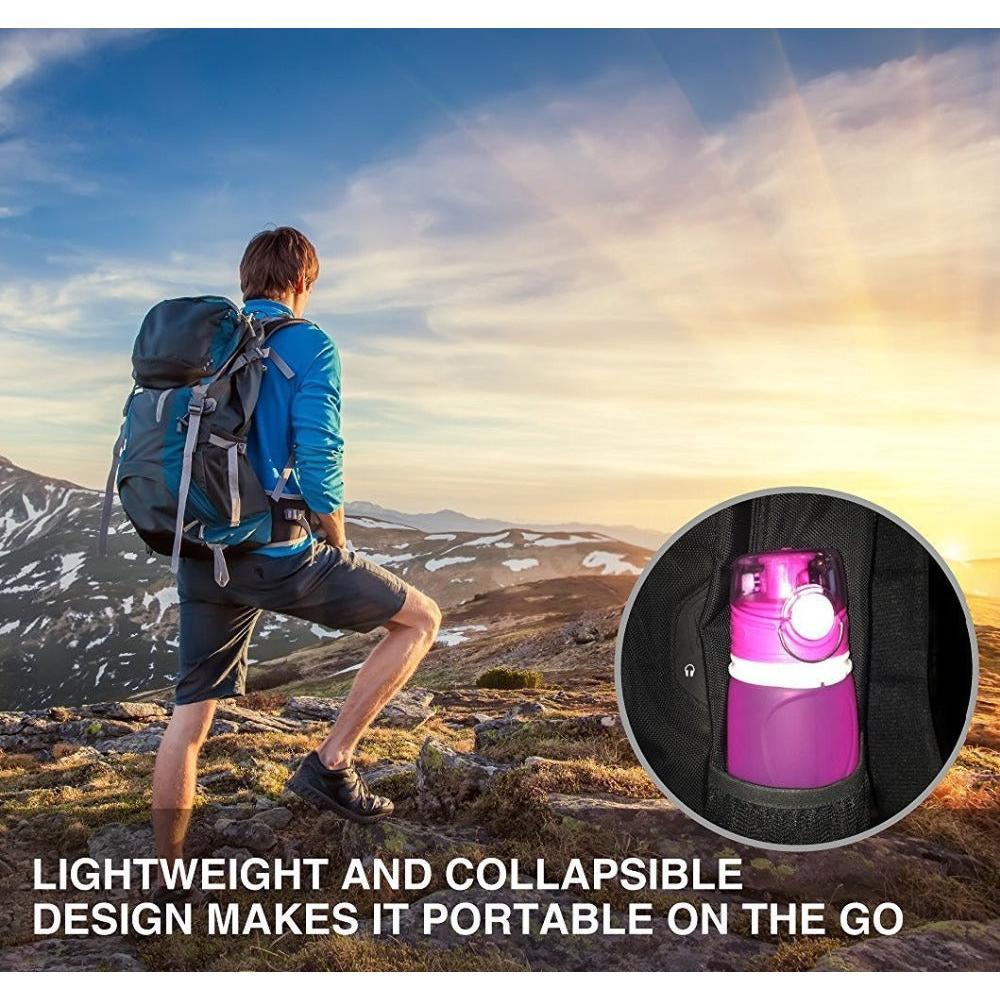 Collapsible 750ml Outdoor Water Bottle by HitMyNeed