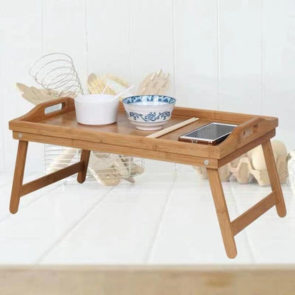 Collapsible Bamboo Wooden Bed and Laptop Tray by HitMyNeed