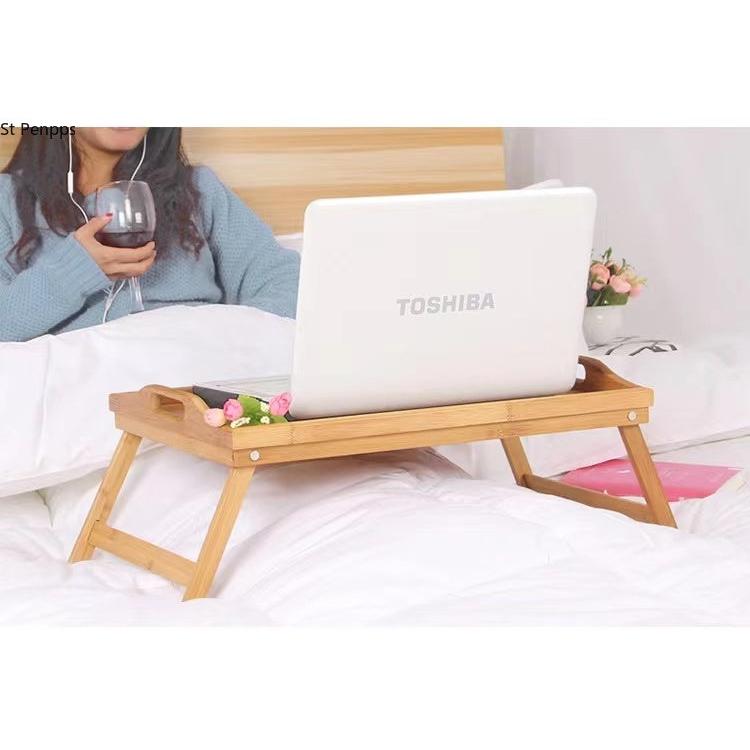 Collapsible Bamboo Wooden Bed and Laptop Tray by HitMyNeed
