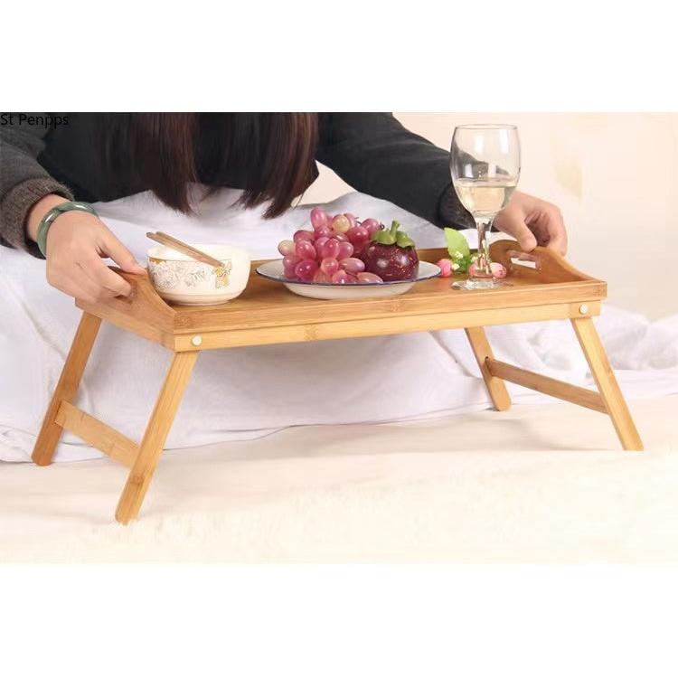 Collapsible Bamboo Wooden Bed and Laptop Tray by HitMyNeed