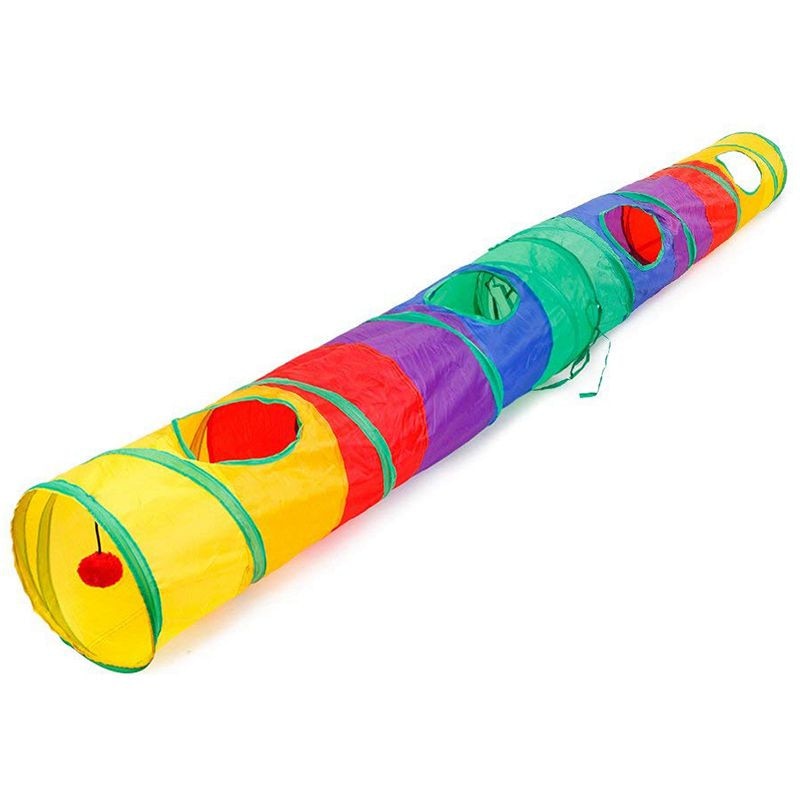 Collapsible Cat Tunnel Toy with Peek Holes by HitMyNeed