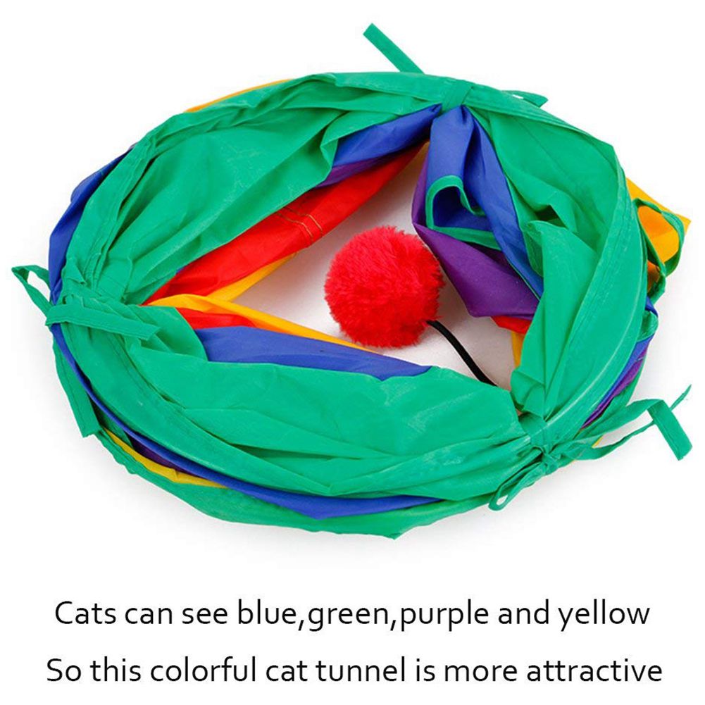 Collapsible Cat Tunnel Toy with Peek Holes by HitMyNeed