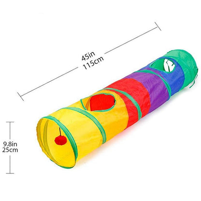 Collapsible Cat Tunnel Toy with Peek Holes by HitMyNeed
