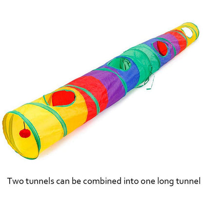Collapsible Cat Tunnel Toy with Peek Holes by HitMyNeed