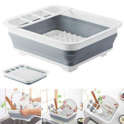Collapsible Dish Drainer Multi-Function Rack by HitMyNeed