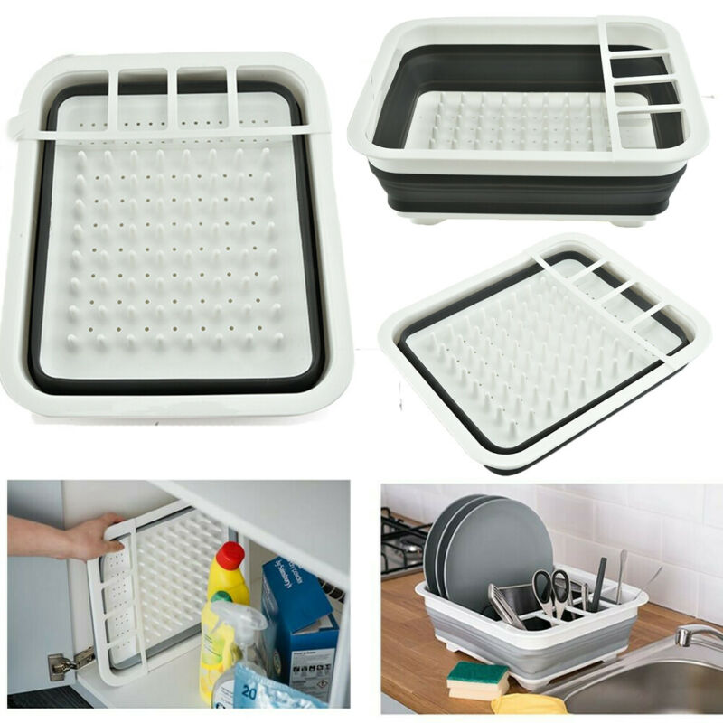 Collapsible Dish Drainer Multi-Function Rack by HitMyNeed