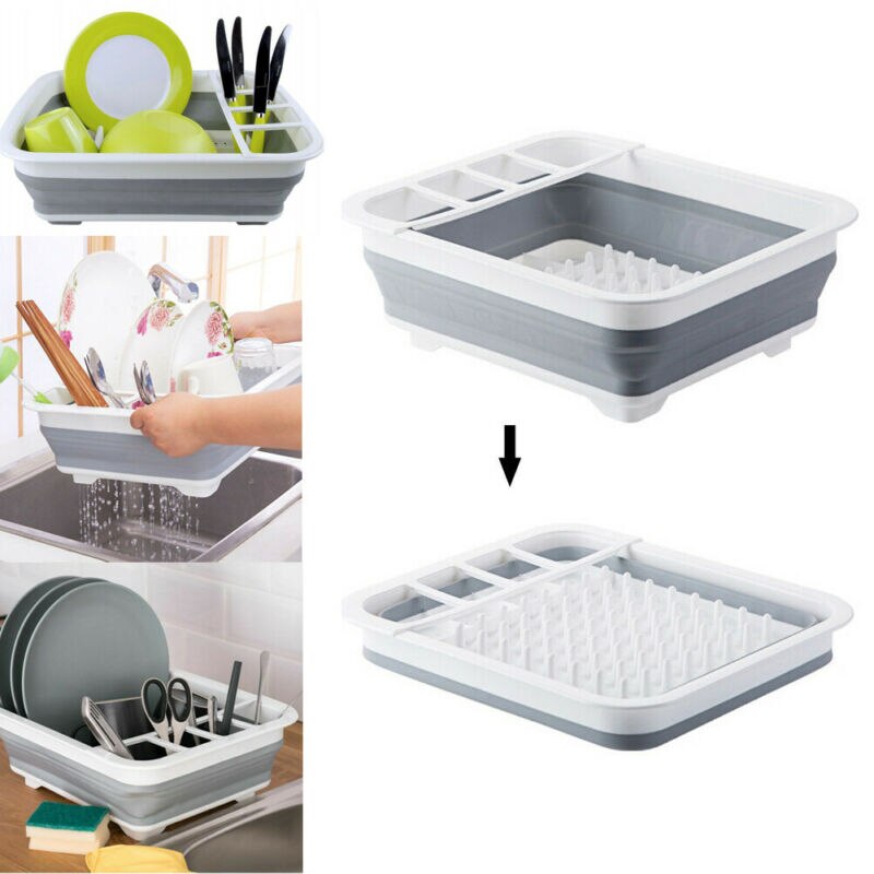 Collapsible Dish Drainer Multi-Function Rack by HitMyNeed