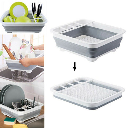 Collapsible Dish Drainer Multi-Function Rack by HitMyNeed