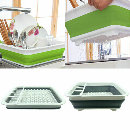 Collapsible Dish Drainer Multi-Function Rack by HitMyNeed
