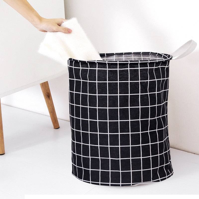 Collapsible Linen Laundry Hamper Basket by HitMyNeed