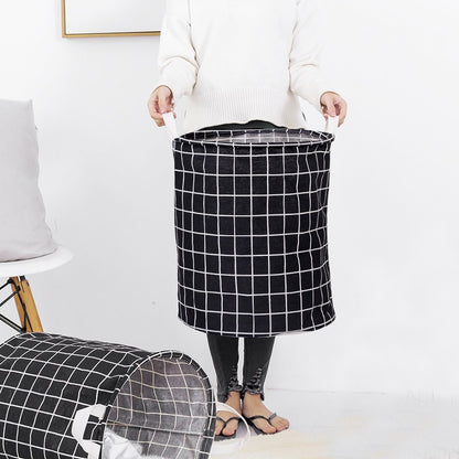 Collapsible Linen Laundry Hamper Basket by HitMyNeed