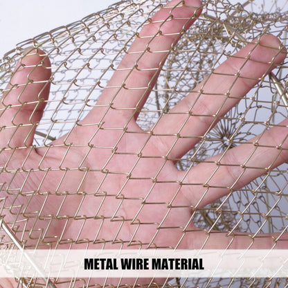 Collapsible Metal Wire Fishing Cage Basket by HitMyNeed