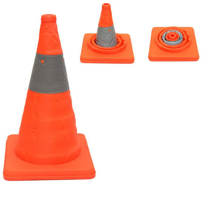 Collapsible Reflective Traffic Cone for Road Safety by HitMyNeed