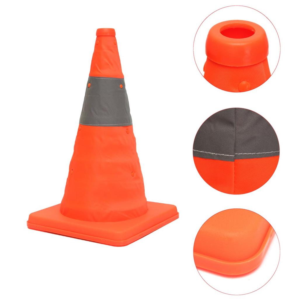 Collapsible Reflective Traffic Cone for Road Safety by HitMyNeed