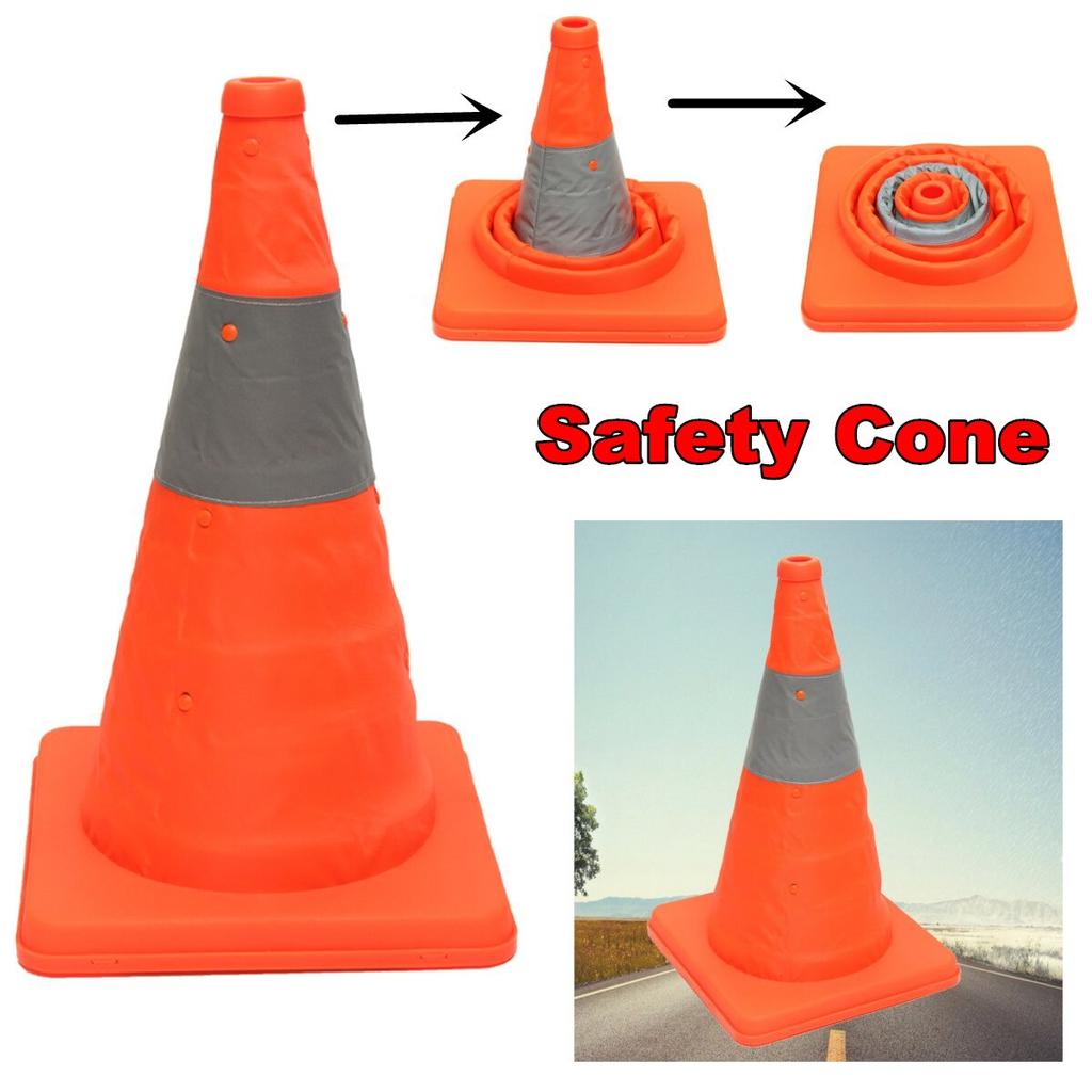 Collapsible Reflective Traffic Cone for Road Safety by HitMyNeed