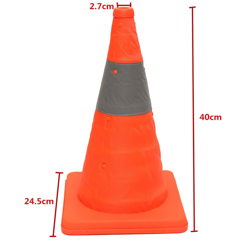 Collapsible Reflective Traffic Cone for Road Safety by HitMyNeed