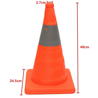 Collapsible Reflective Traffic Cone for Road Safety by HitMyNeed