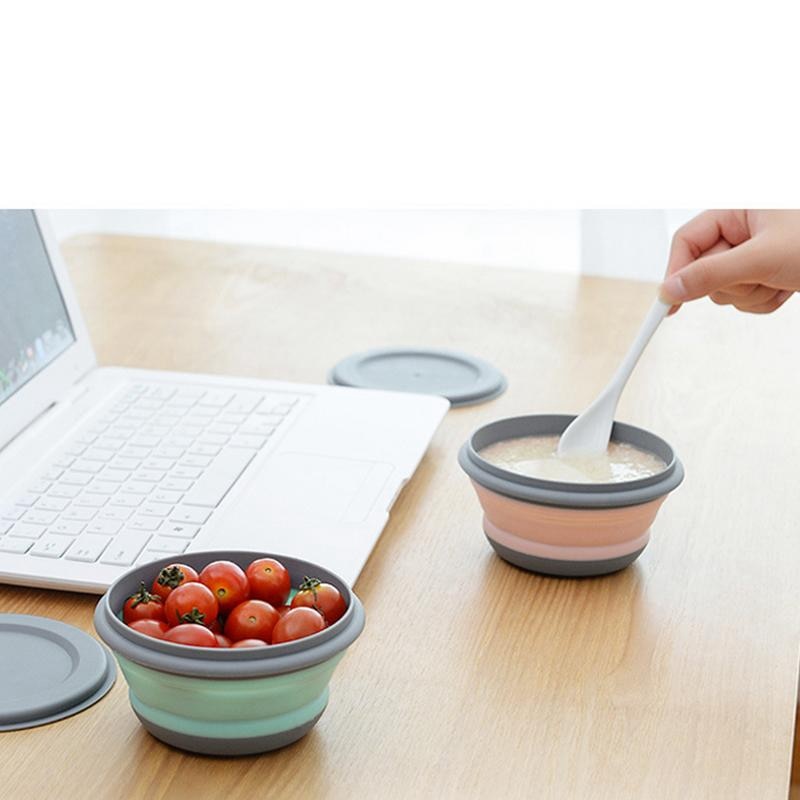 Collapsible Salad Bowl Set with Leakproof Lids (3pcs) by HitMyNeed