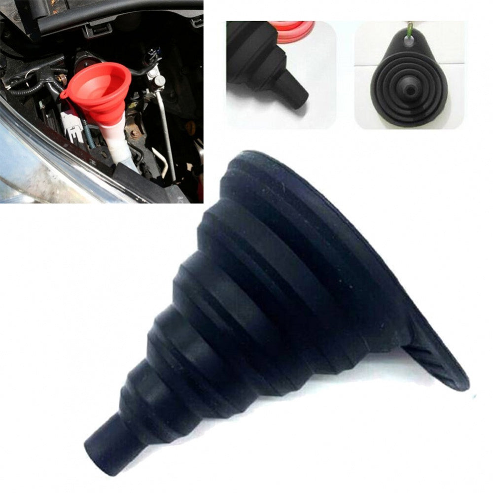 Collapsible Silicone Car & Kitchen Oil Funnel by HitMyNeed