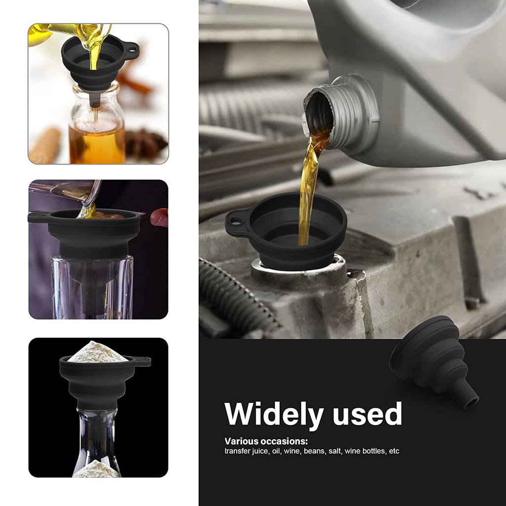 Collapsible Silicone Car & Kitchen Oil Funnel by HitMyNeed