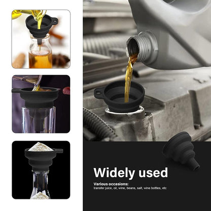 Collapsible Silicone Car & Kitchen Oil Funnel by HitMyNeed