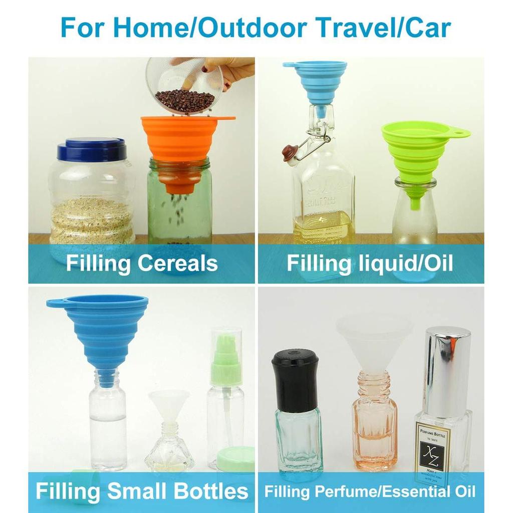 Collapsible Silicone Car & Kitchen Oil Funnel by HitMyNeed