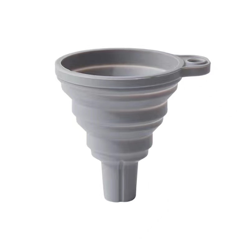 Collapsible Silicone Car & Kitchen Oil Funnel big grey by HitMyNeed
