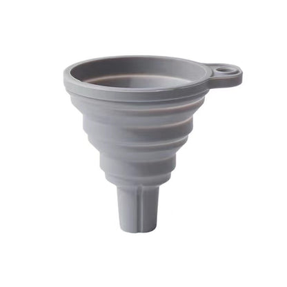 Collapsible Silicone Car & Kitchen Oil Funnel big grey by HitMyNeed