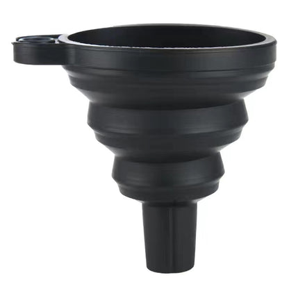 Collapsible Silicone Car & Kitchen Oil Funnel small black by HitMyNeed