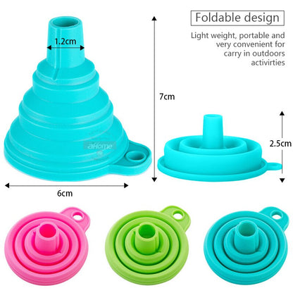 Collapsible Silicone Funnel for Kitchen and Travel by HitMyNeed
