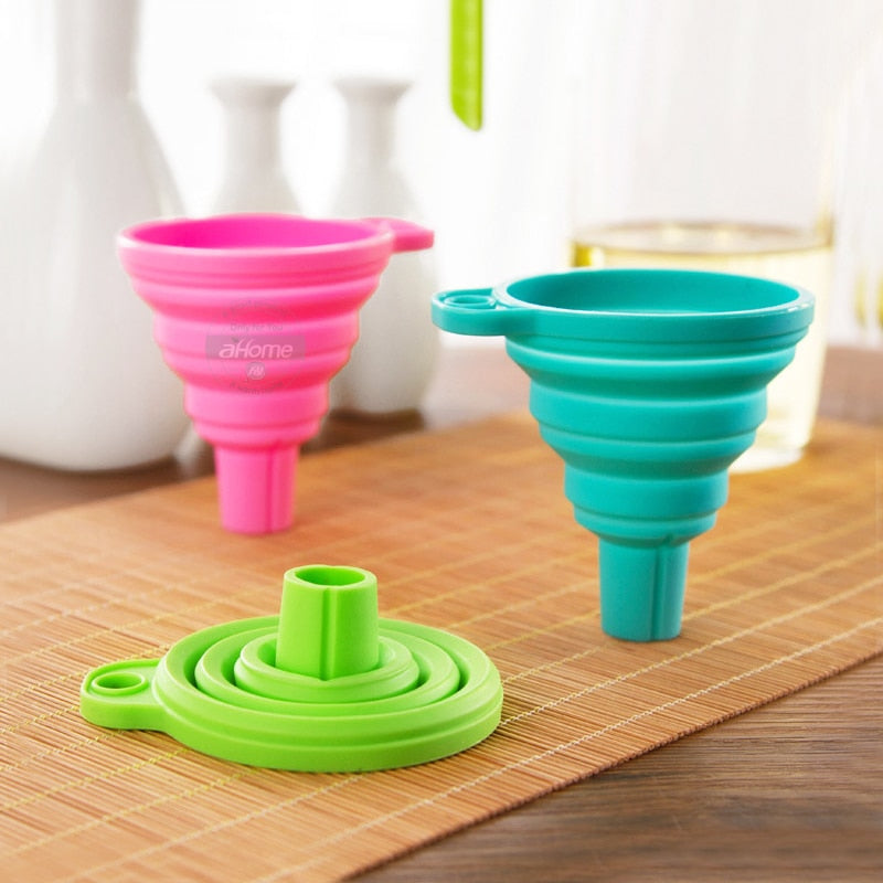 Collapsible Silicone Funnel for Kitchen and Travel by HitMyNeed