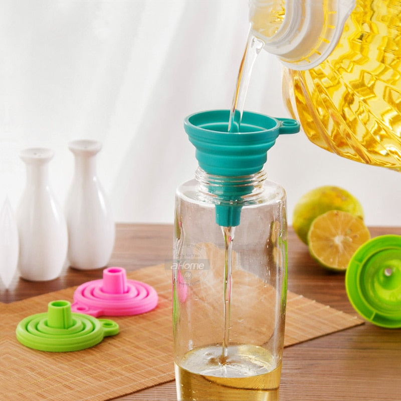 Collapsible Silicone Funnel for Kitchen and Travel by HitMyNeed