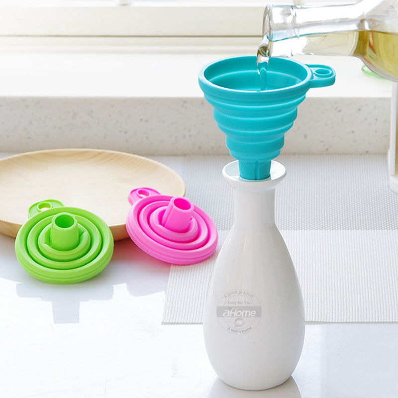 Collapsible Silicone Funnel for Kitchen and Travel by HitMyNeed