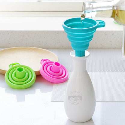 Collapsible Silicone Funnel for Kitchen and Travel by HitMyNeed