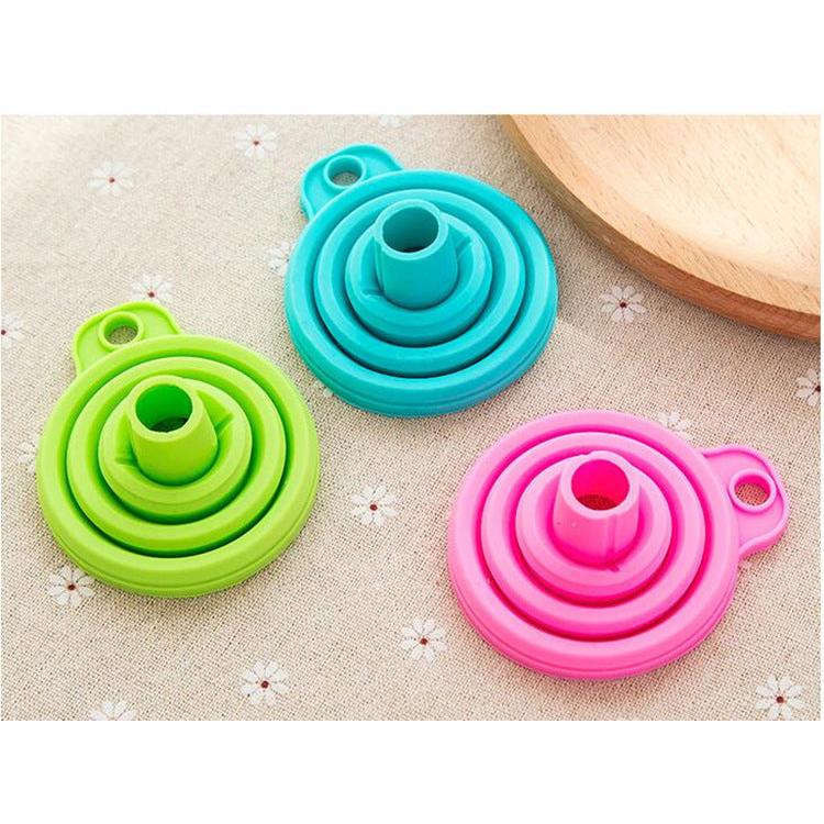 Collapsible Silicone Kitchen Funnel Set of 2 by HitMyNeed
