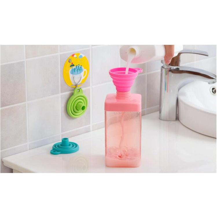 Collapsible Silicone Kitchen Funnel Set of 2 by HitMyNeed