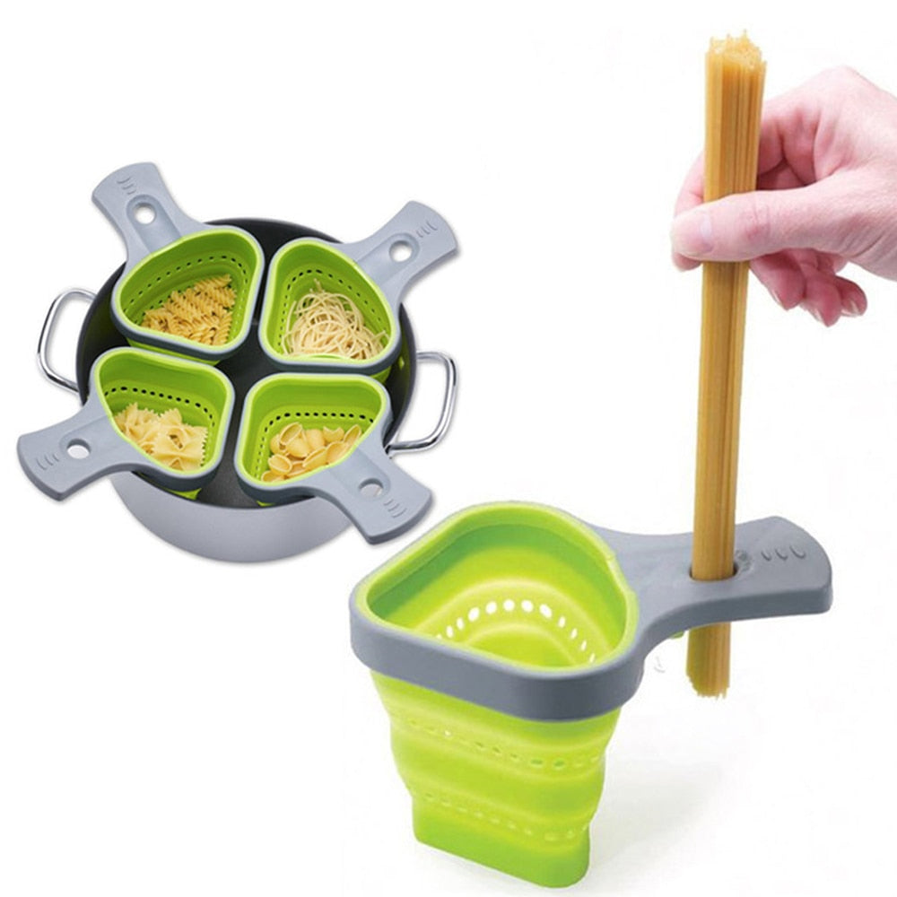 Collapsible Silicone Kitchen Strainer Tool by HitMyNeed