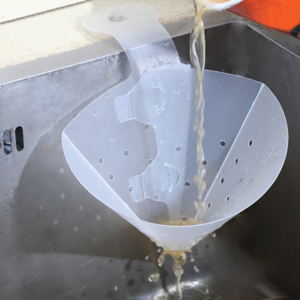 Collapsible Sink Food Catcher Drain Funnel by HitMyNeed