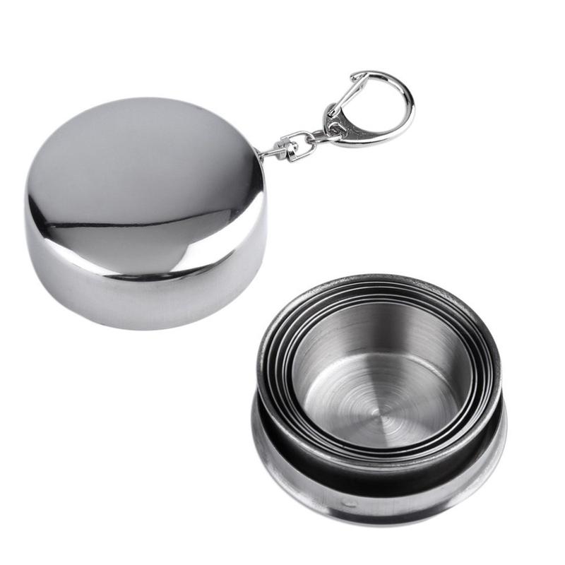 Collapsible Stainless Steel Camping Cup 75ml by HitMyNeed