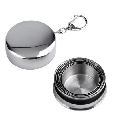 Collapsible Stainless Steel Camping Cup 75ml by HitMyNeed