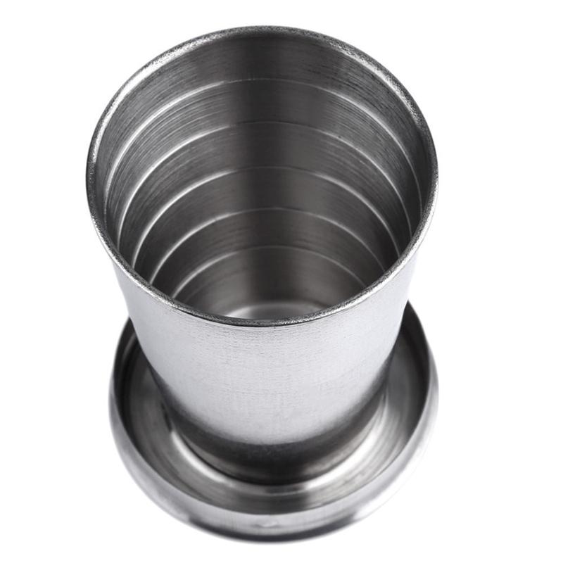 Collapsible Stainless Steel Camping Cup 75ml by HitMyNeed