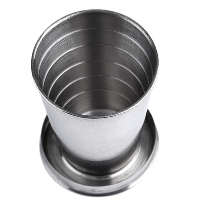 Collapsible Stainless Steel Camping Cup 75ml by HitMyNeed