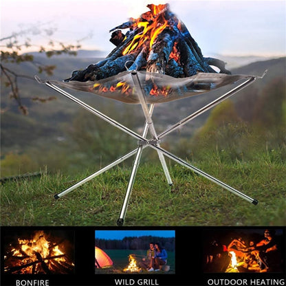 Collapsible Stainless Steel Folding Fire Pit by HitMyNeed
