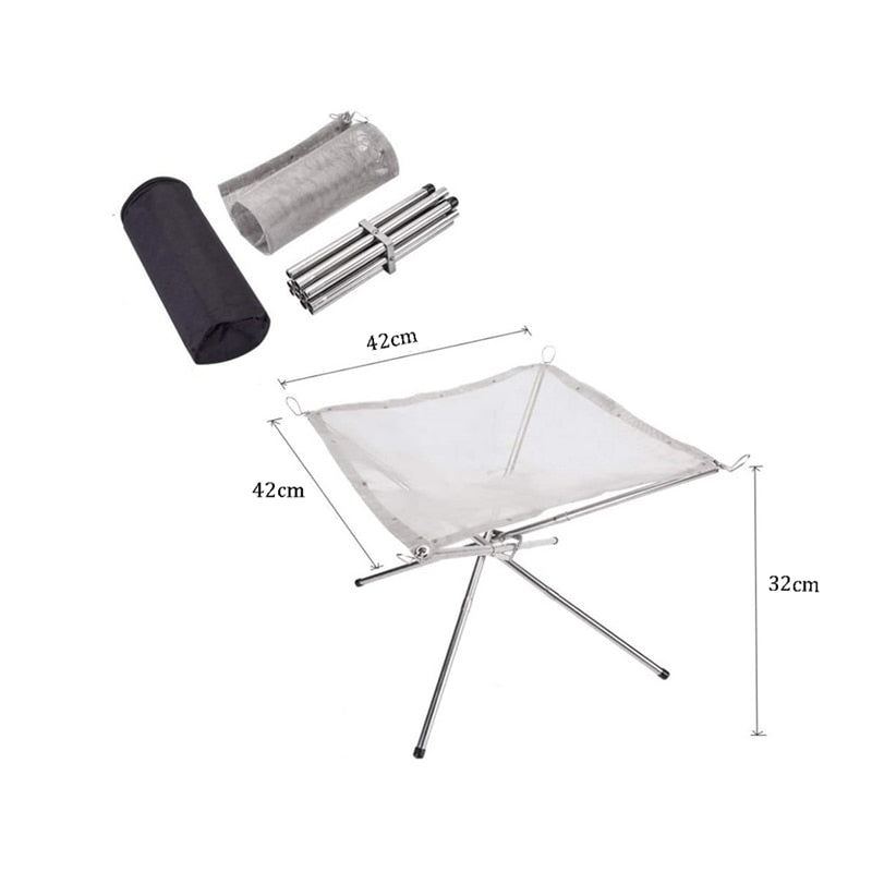 Collapsible Stainless Steel Folding Fire Pit by HitMyNeed