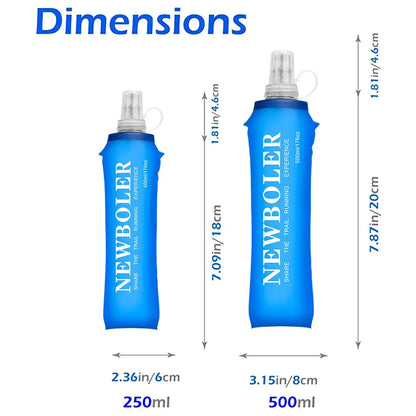 Collapsible TPU Soft Flask Water Bottle 250ml / 500ml by HitMyNeed