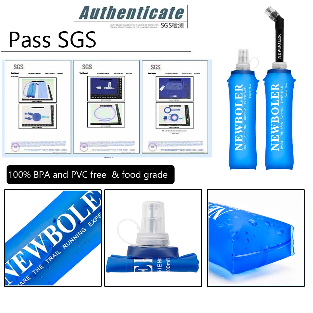 Collapsible TPU Soft Flask Water Bottle 250ml / 500ml by HitMyNeed