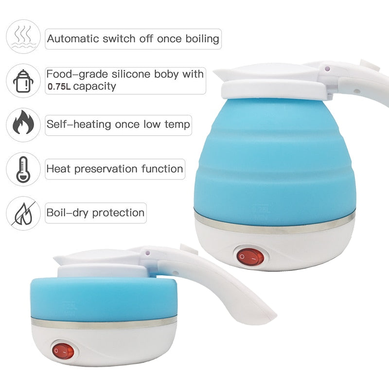 Collapsible Travel Electric Kettle 0.75L by HitMyNeed